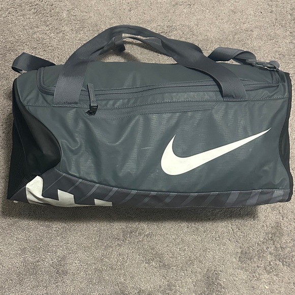 Nike Other - Nike Duffel Bag Gray White Swoosh Gym Travel Sports One Size